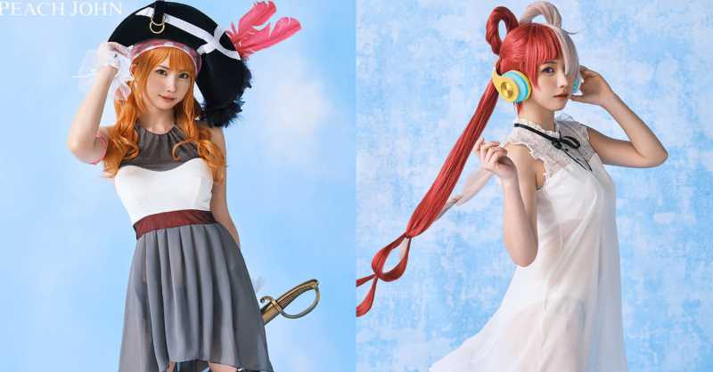 Cosplayer Enako dressed up as Uta, Nami and Robin to promote the movie