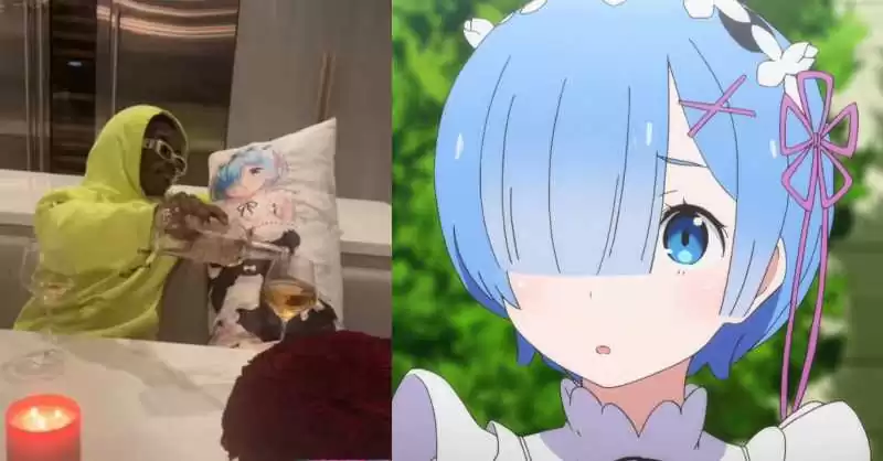 Rapper Lil Uzi Vert has a Rem Dakimakura