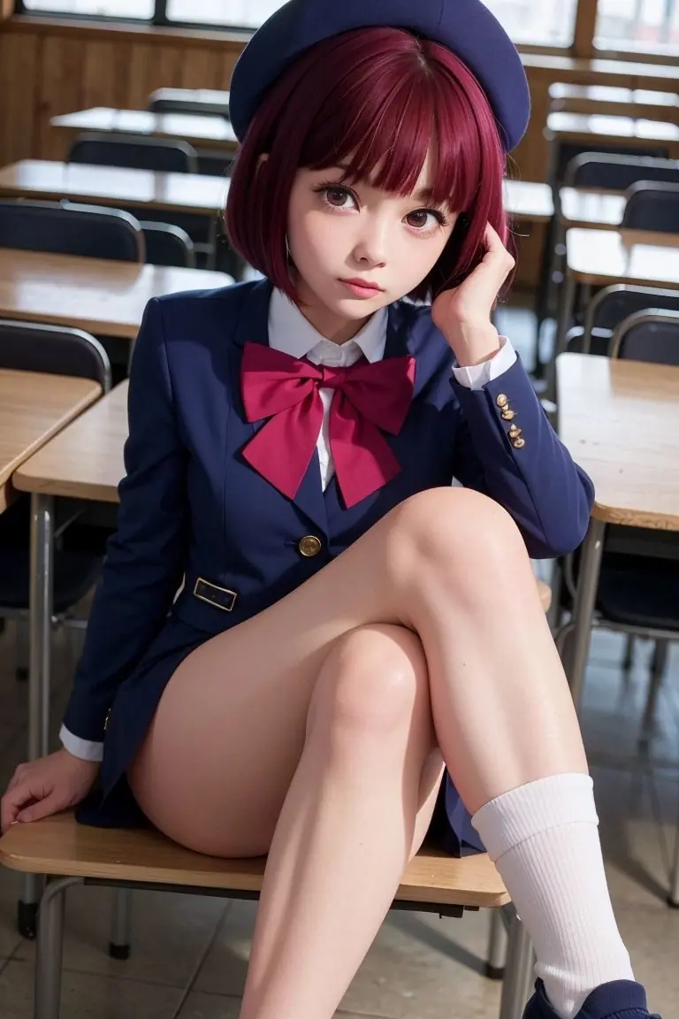 With the power of AI, this is Kana Arima in real life