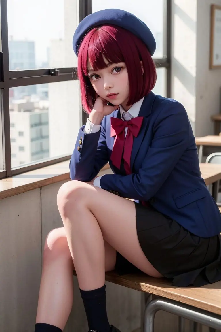 With the power of AI, this is Kana Arima in real life